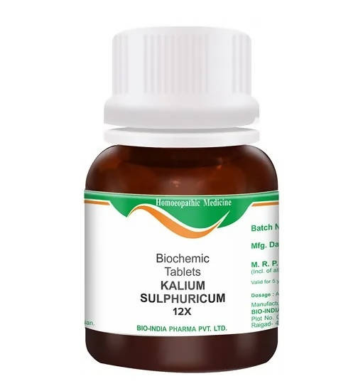 Bio India Homeopathy Kalium Sulphuricum Biochemic Tablets