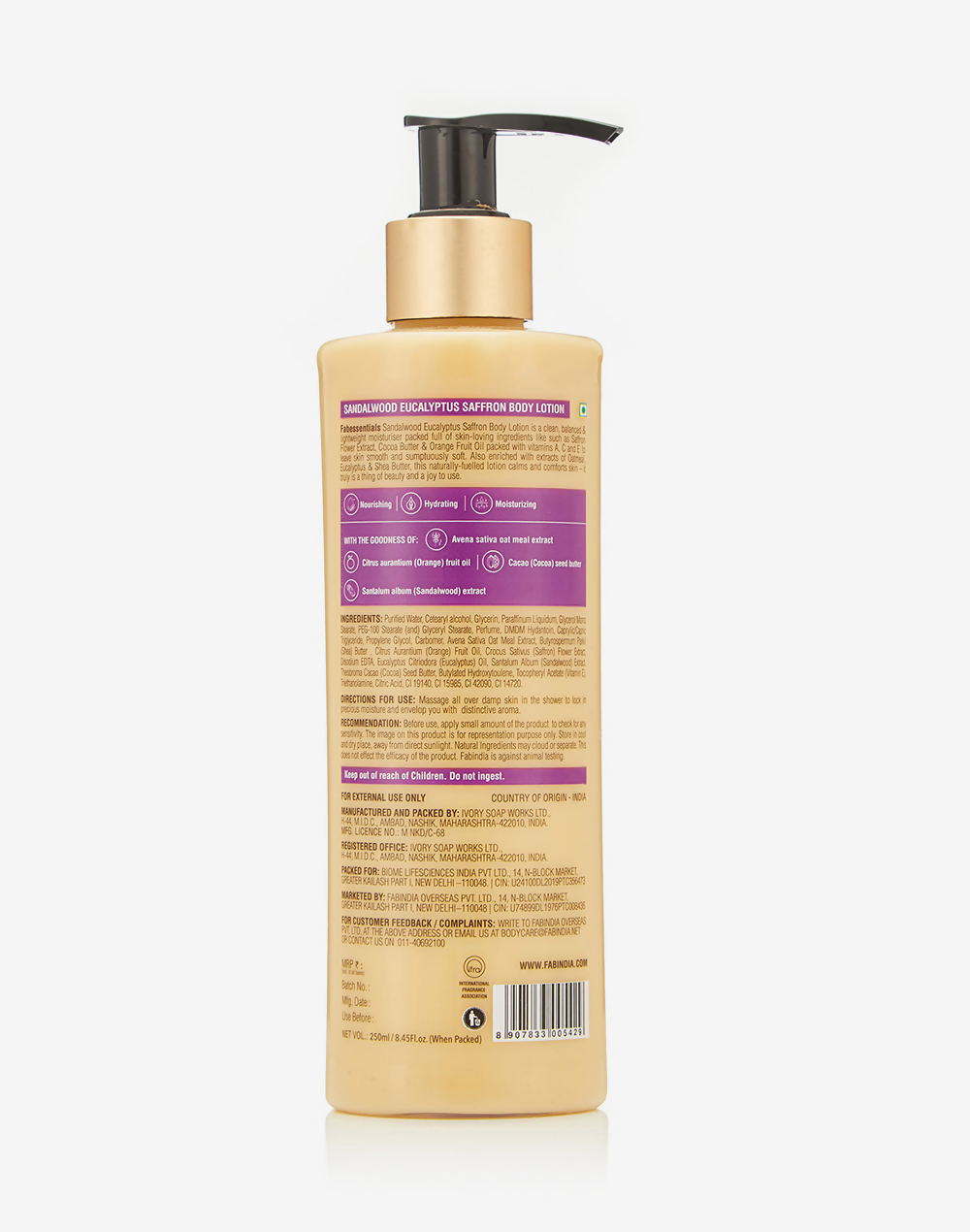 Fabessentials Sandalwood Eucalyptus Saffron Body Wash