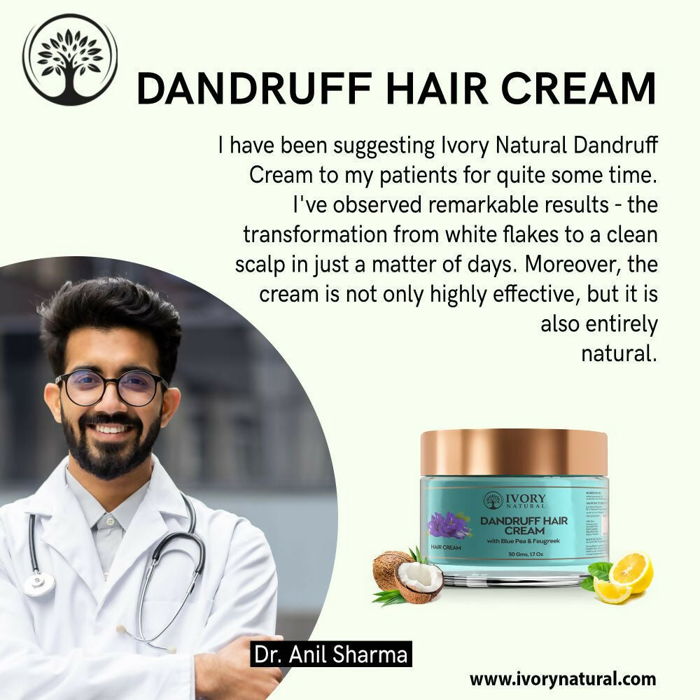 Ivory Natural Dandruff Hair Cream For Dandruff, And Nourishing Dry Scalp