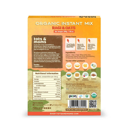 Tots and Moms Organic Ragi & Oats Instant Mix