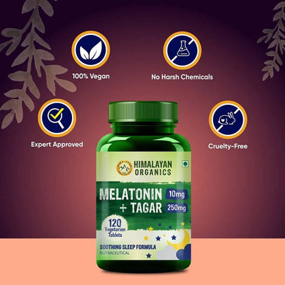 Himalayan Organics Melatonin 10 mg + Tagar 250 mg Tablets