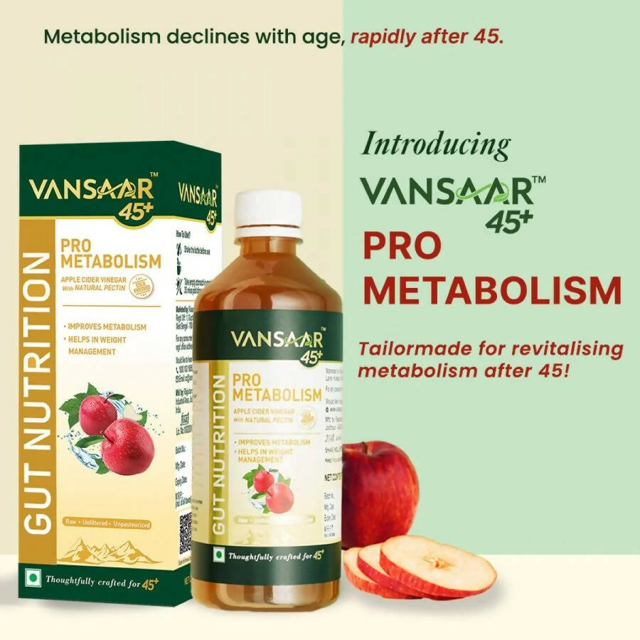 Vansaar 45 + Gut Nutrition Pro Metabolism Apple Cider Vinegar