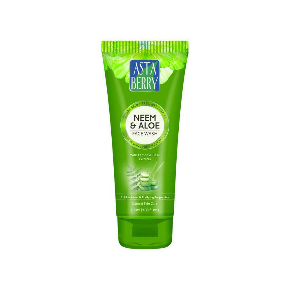 Astaberry Neem & Aloe Face Wash with Lemon & Basil Extracts - usa canada australia