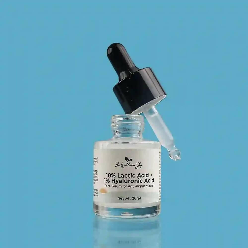 The Wellness Shop 10% Lactic Acid, 1% Hyaluronic Acid Face Serum