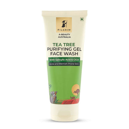 Pilgrim Australian Gel Face wash Purifying with Tea Tree, 1% Salicylic acid & CICA For Oily Skin, Acne And Pimples