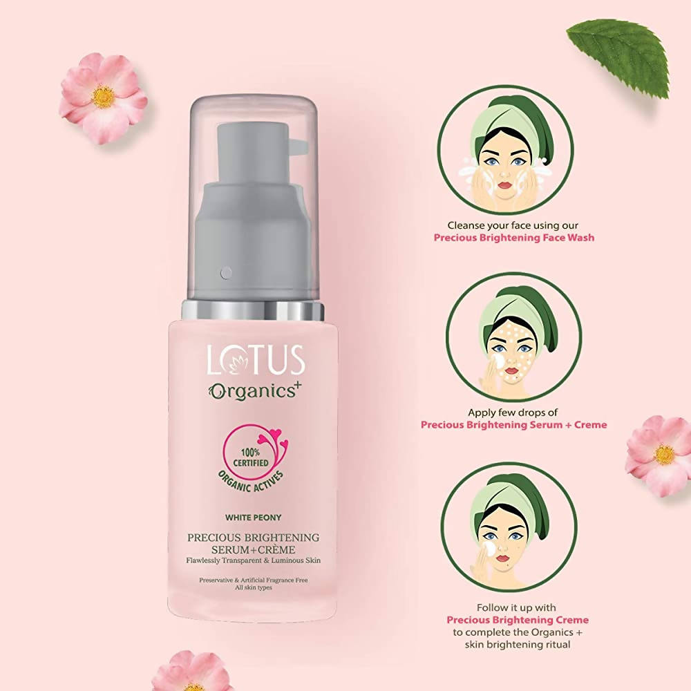 Lotus Organics+ Precious Brightening Serum Plus Creme