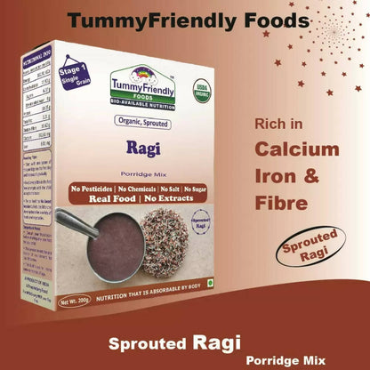 TummyFriendly Foods Certified Stage1 Ragi, Brown Rice Porridge Mixes