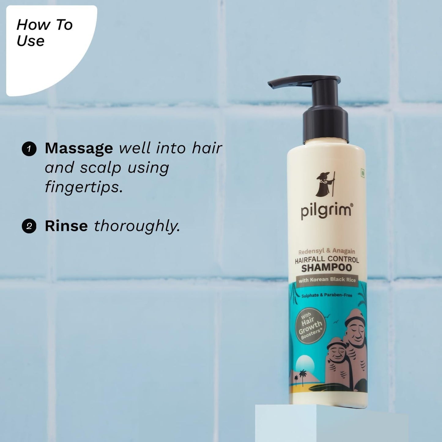 Pilgrim Redensyl & Anagain Hairfall Control Shampoo with Korean Black Rice