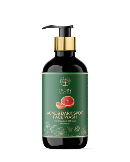 Ivory Natural Acne & Dark Spot Face Wash For Moisturize, Replenish, And Promote Skin Clarity