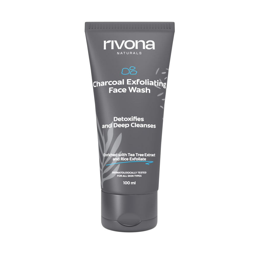 Rivona Naturals Charcoal Exfoliating Face Wash - BUDNEN