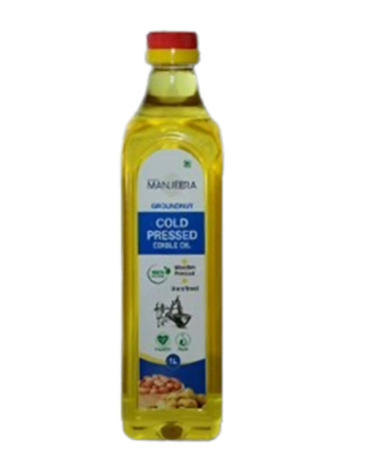 Manjeera Groundnut Cold (Wood) Pressed Edible Oil - BUDNE