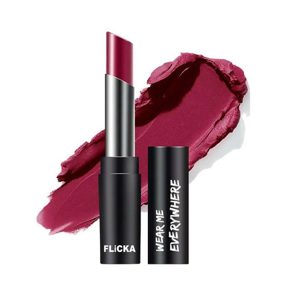 FLiCKA Wear Me Everywhere Creamy Matte Lipstick Mauve Mountain - Maroon - BUDNE