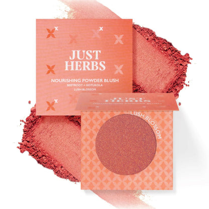 Just Herbs Nourishing Powder Blush - Lush Blossom - BUDNE