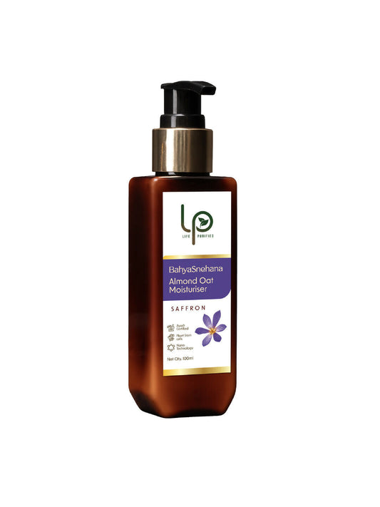 Life Purified Bahyasnehana Almond Oat Moisturiser - Body Lotion - Saffron