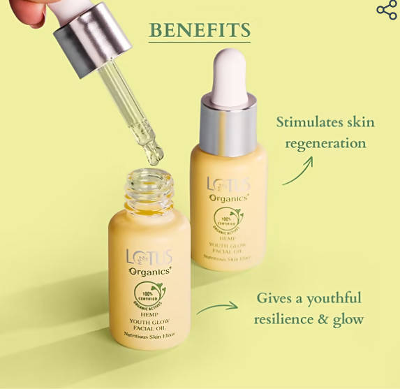 Lotus Organics+ Hemp Youth Glow Facial Oil