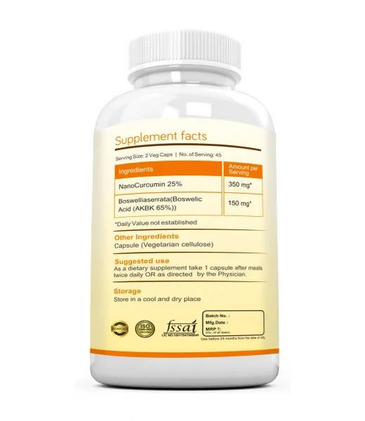 Ramini Bio Nutrition Nano Curcumin with Boswellia Veg Capsules