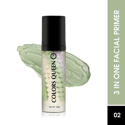 Colors Queen 3 in 1 Facial Primer - 02 Green