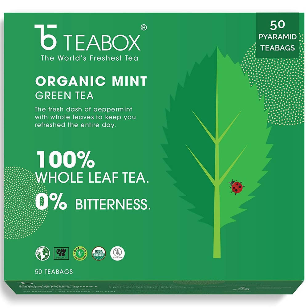 Teabox Organic Mint Green Tea Bags - 100GM