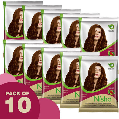 Nisha Henna Based Hair Color Natural Brown