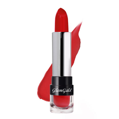 Glamgals Hollywood-U.S.A Matte Finish Kiss Proof Lipstick-Power Red - BUDNE