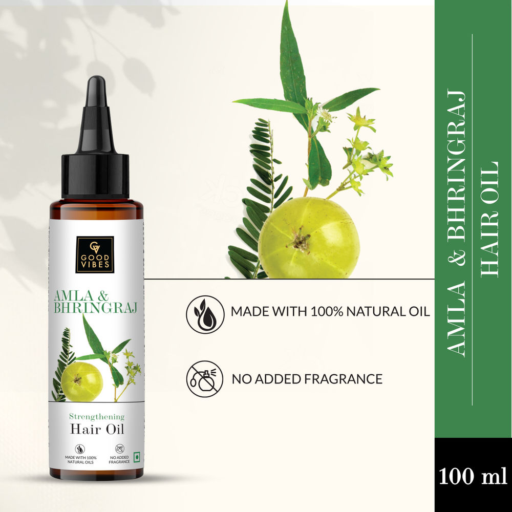 Good Vibes Amla & Bhringraj Strengthening Hair Oil