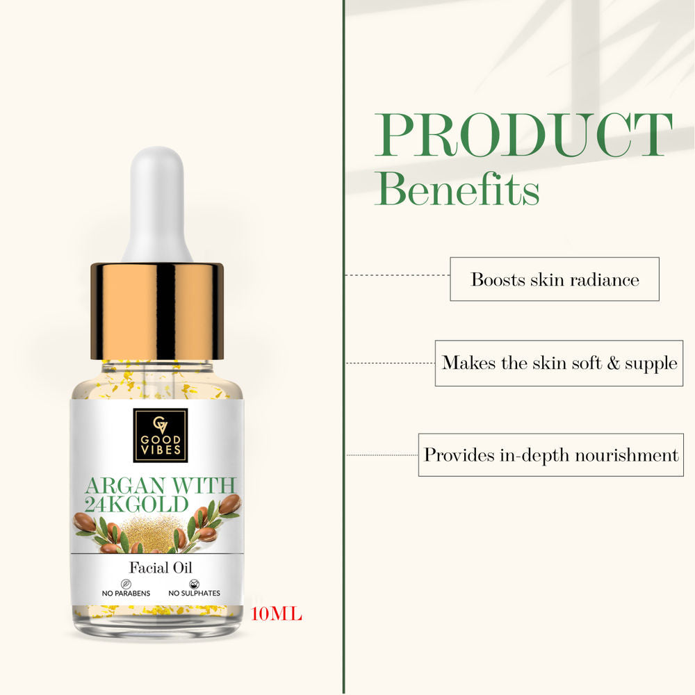 Good Vibes Argan With 24K Gold Facial Oil