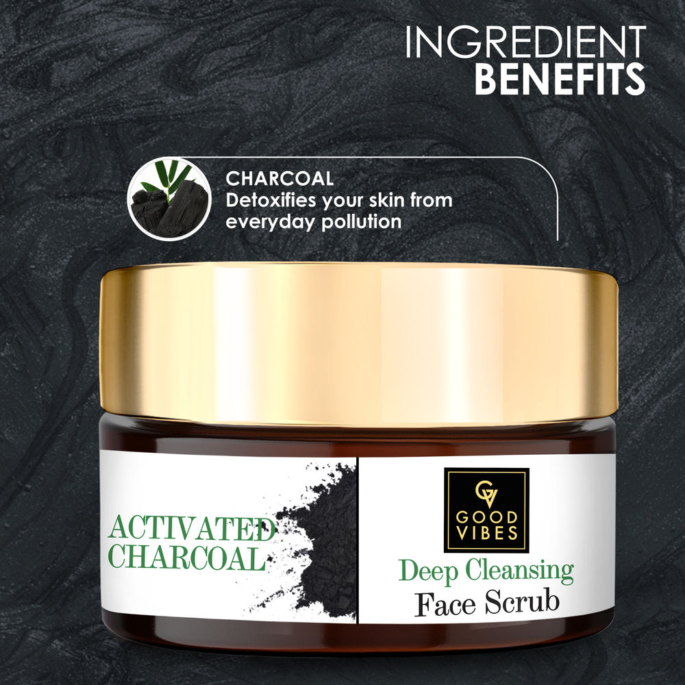 Good Vibes Activated Charcoal Deep Cleansing Face Scrub