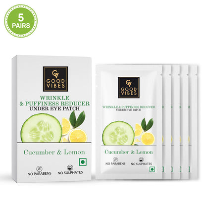 Good Vibes Cucumber & Lemon Wrinkle & Puffiness Reduction Under Eye Patch