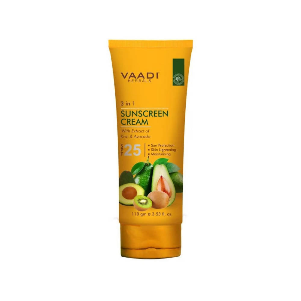 Vaadi Herbals Sunscreen Cream SPF-25 with Extracts of Kiwi and Avocado