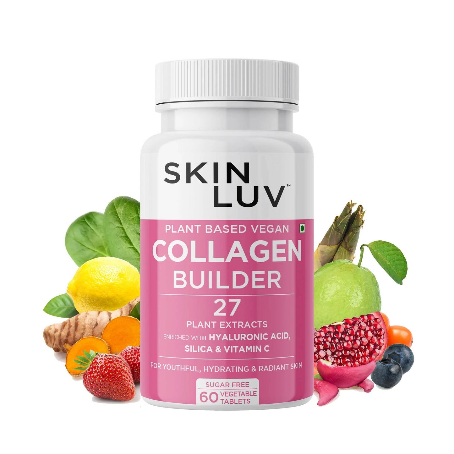 SkinLuv Plant Based Vegan Collagen Builder Sugar Free Veg Tablets