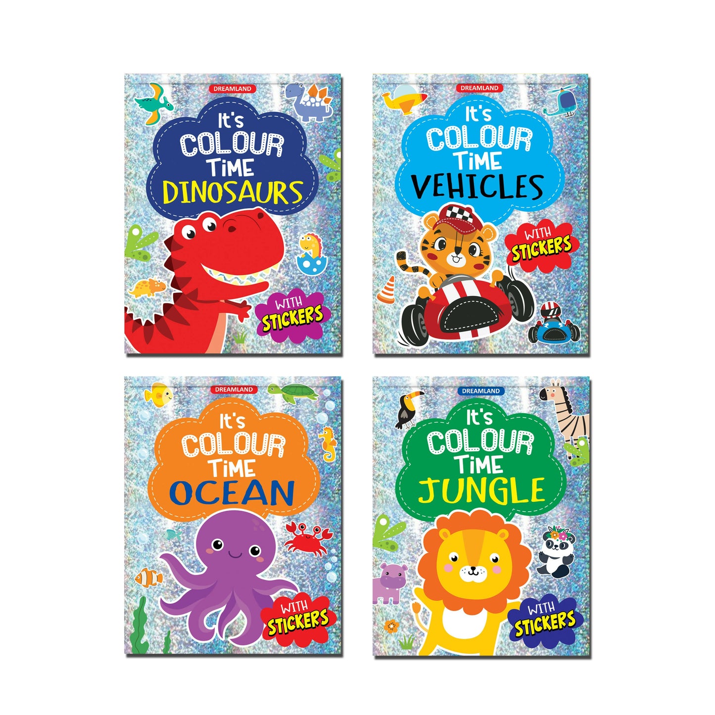Dreamland It's Colour Time Books Pack- A Pack of 4 Books : Children Drawing, Painting & Colouring Book