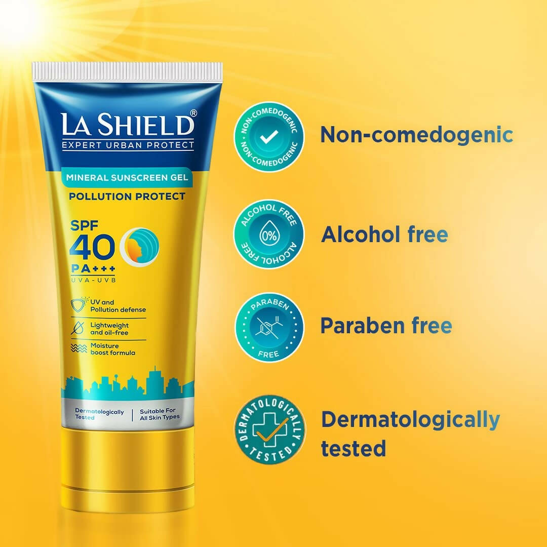 La Shield Mineral Sunscreen Gel For Pollution Protect - SPF 40 PA+++