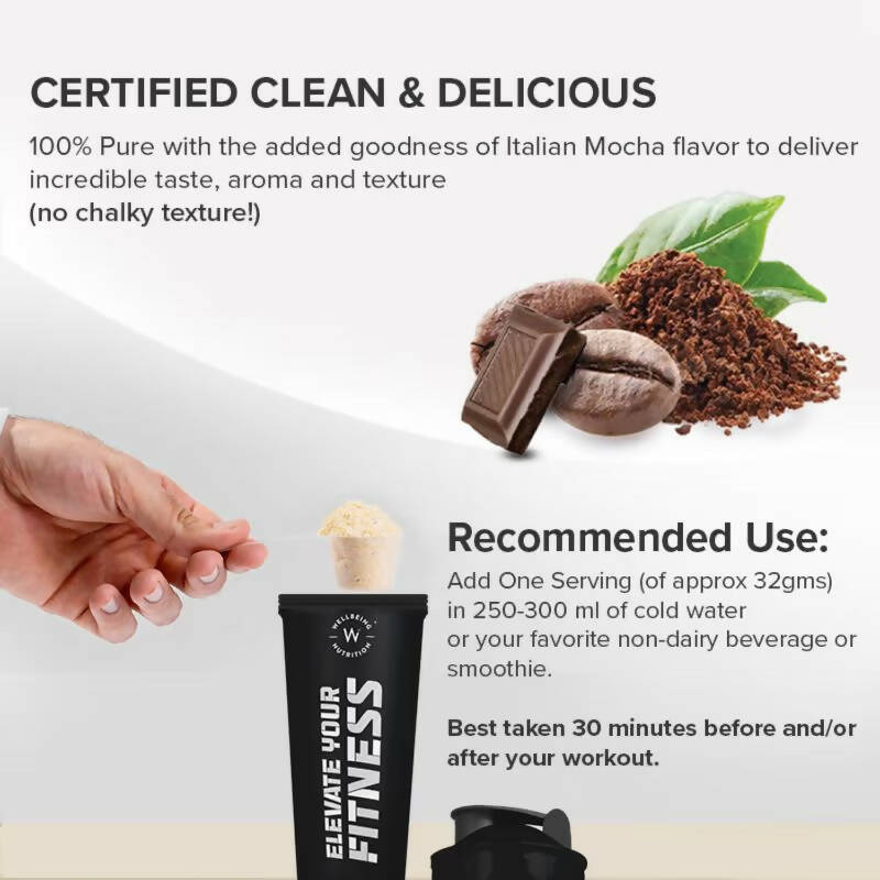 Wellbeing Nutrition Superfood Plant Protein Isolate - Italian Cafe Mocha