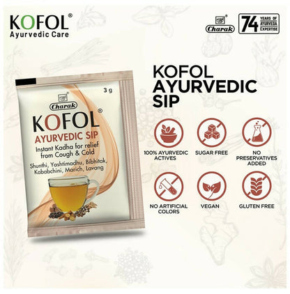 Charak Pharma Kofol Ayurvedic Sip Instant Kadha Sachet