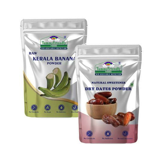 TummyFriendly Foods Dry Dates Powder and Raw Kerala Banana Powder Combo -  USA, Australia, Canada 