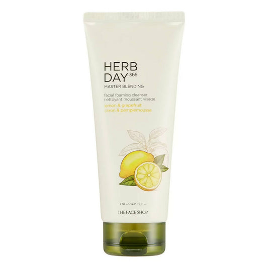The Face Shop Herb Day 365 Master Blending Foaming Cleanser-Lemon & Grapefruit - BUDNEN