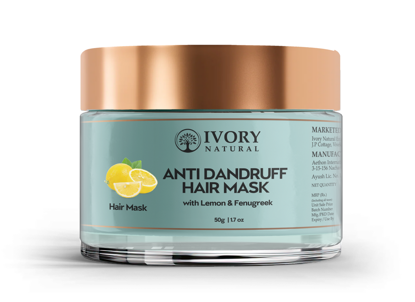 Ivory Natural Dandruff Hair Mask - Scalp Wellness, Assists With Dandruff For Both Men & Women