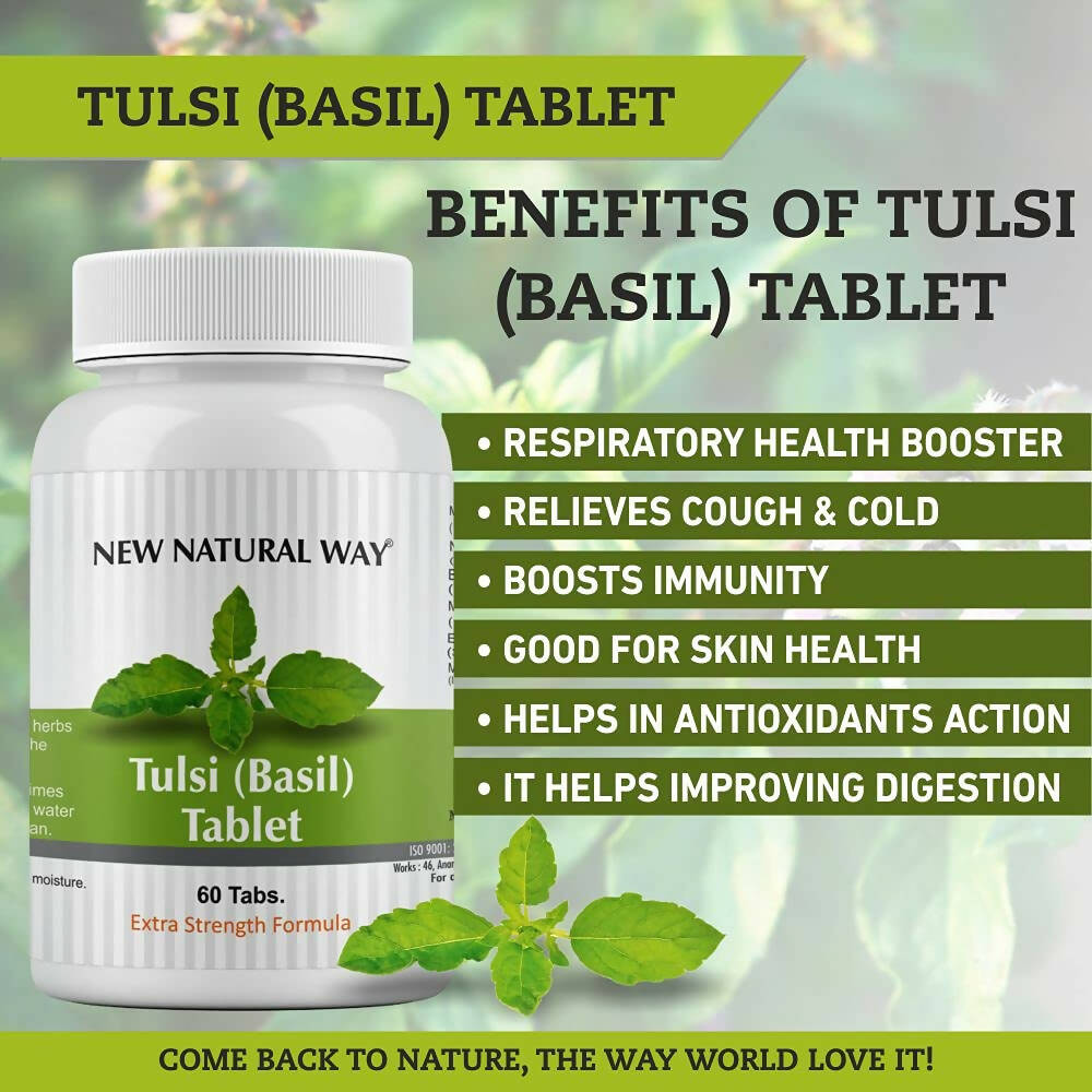 New Natural Way Tulsi (Basil) Tablets