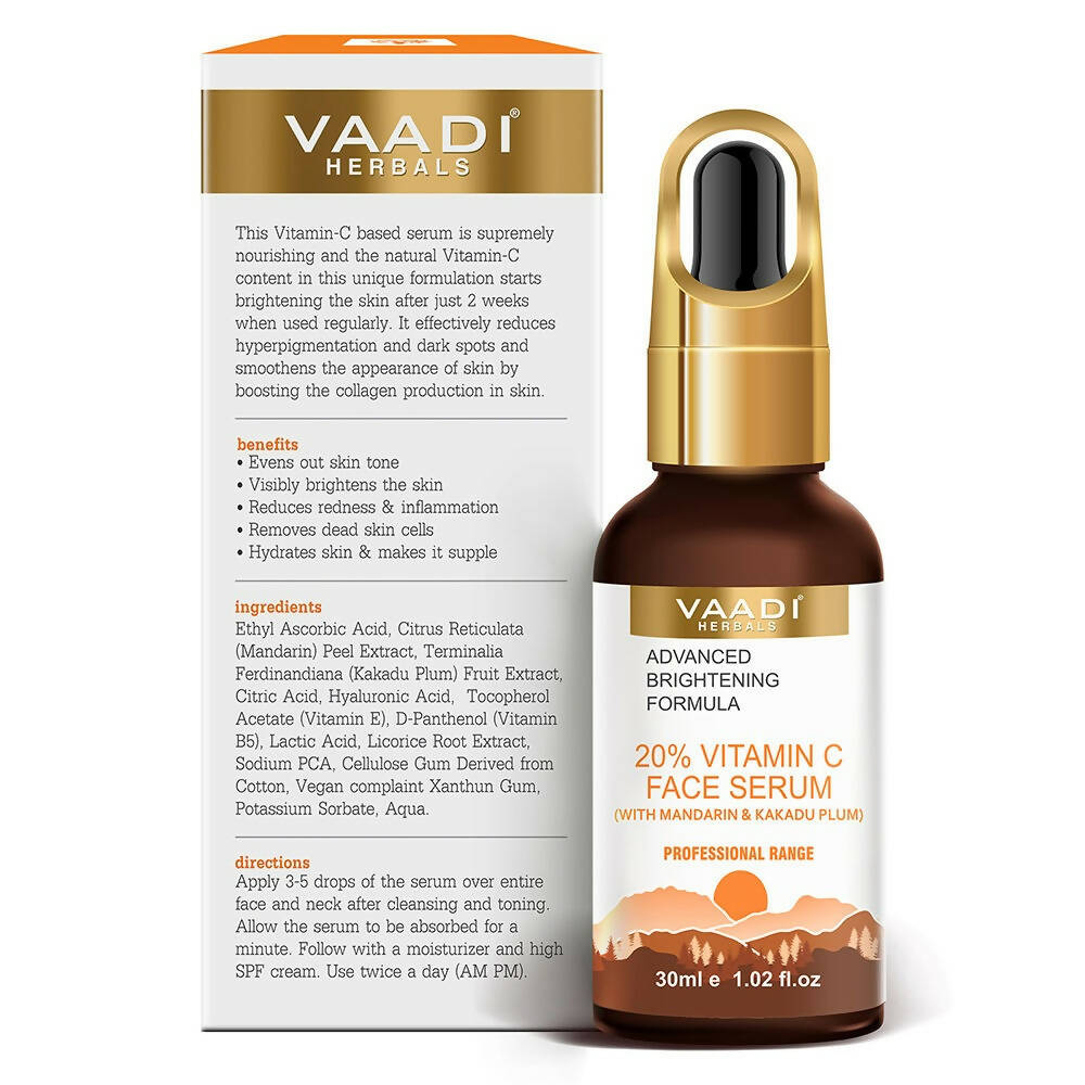 Vaadi Herbals 20% Vitamin C Face Serum With Advanced Brightening Formula