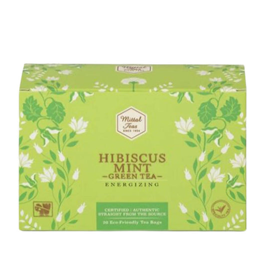 Mittal Teas Hibiscus Mint Green Tea - Eco Friendly Bags - BUDNE