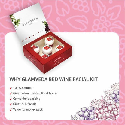 Glamveda Red Wine Advance Anti Ageing Facial Kit