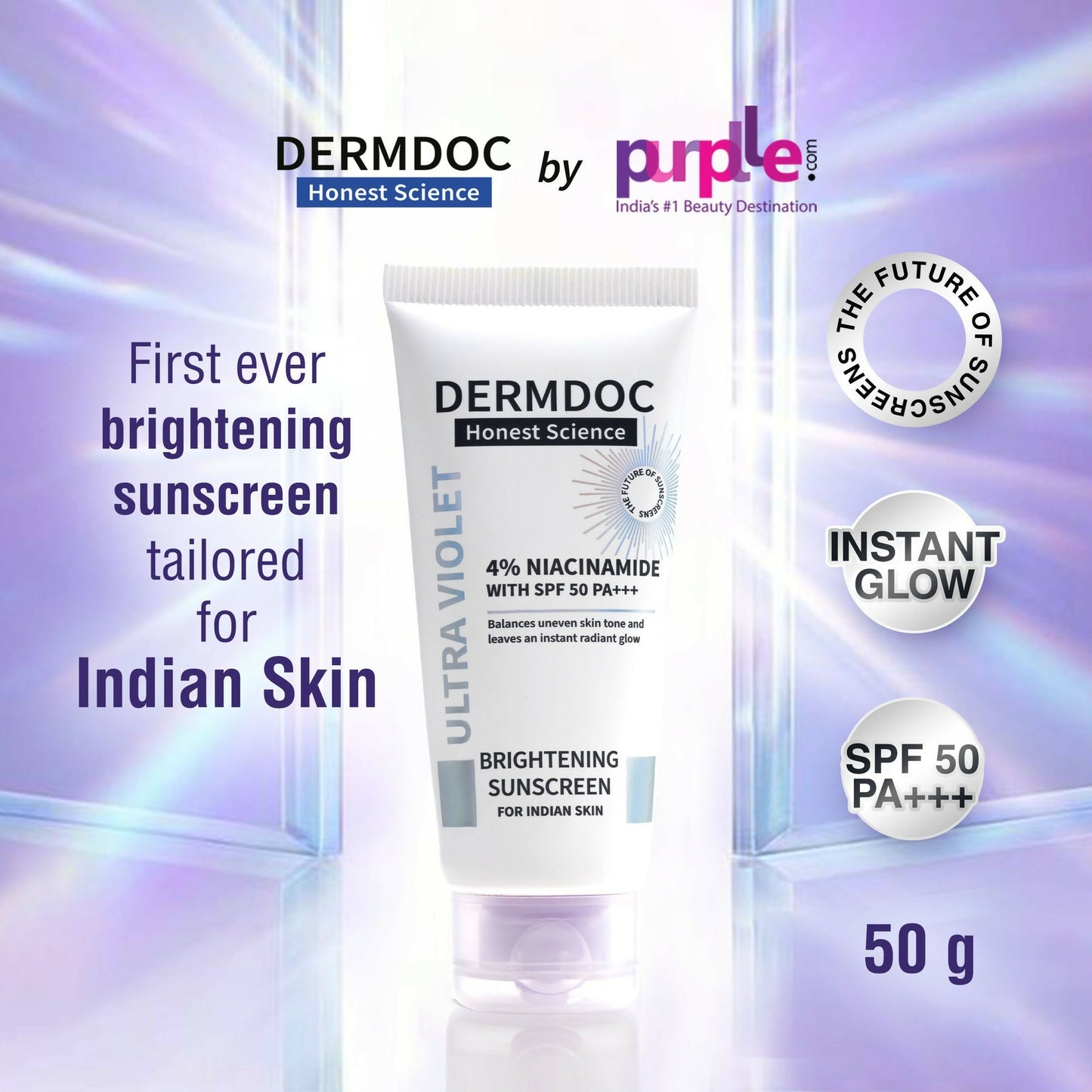 Dermdoc 4% Niacinamide With Spf 50 Pa +++ Brightening Sunscreen