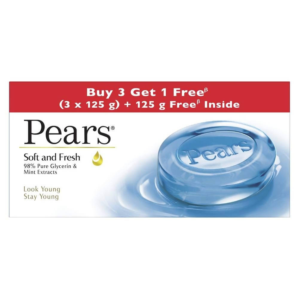 Pears Soft & Fresh Bathing Soap - Glycerin & Mint