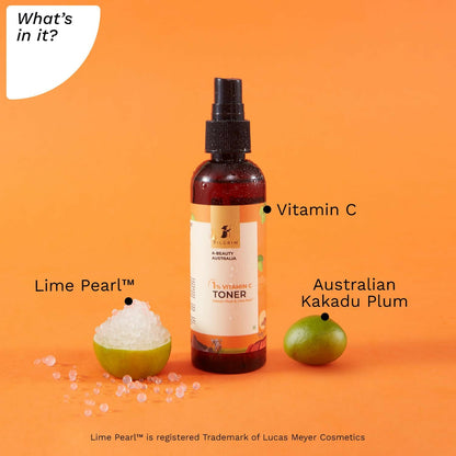 Pilgrim Australian 1% Vitamin C Toner with Kakadu Plum & Lime Pearl For Glowing Skin, Open Pores Tightening & Refining