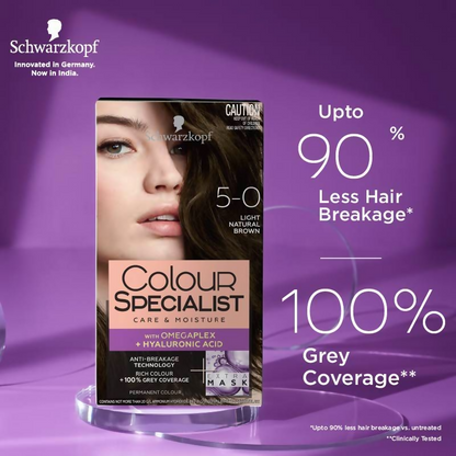 Schwarzkopf Colour Specialist Permanent Hair Colour - 5.0 Light Natural Brown