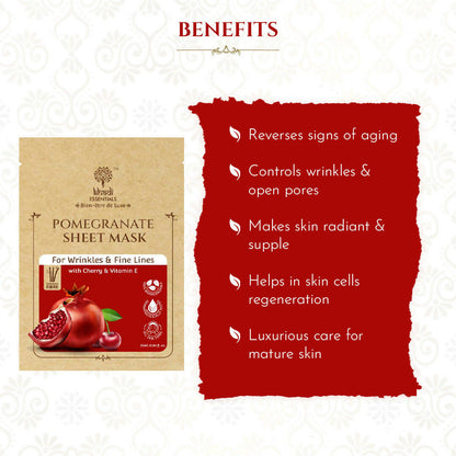 Khadi Essentials Pomegranate Serum Sheet Mask