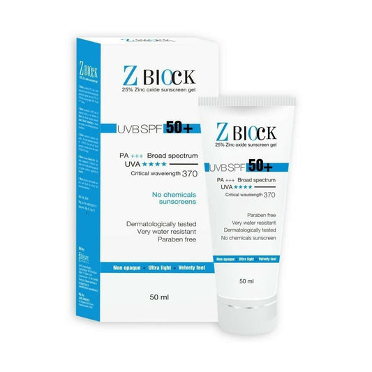 Zymo Cosmetics Z-Block 25% Zinc Oxide Sunscreen Gel SPF 50+ PA+++