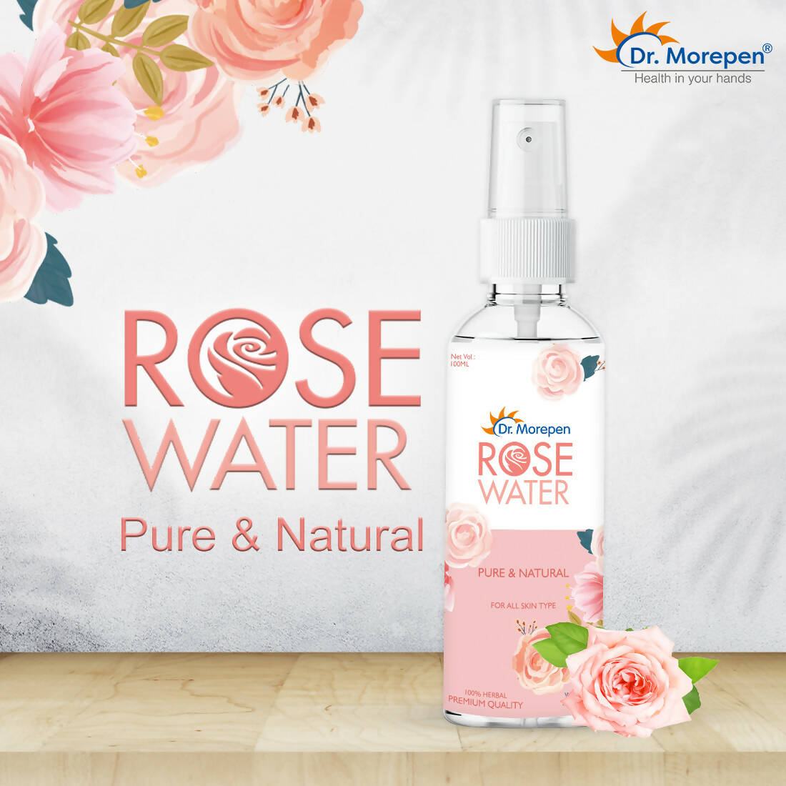 Dr. Morepen Pure & Natural Rose Water Spray