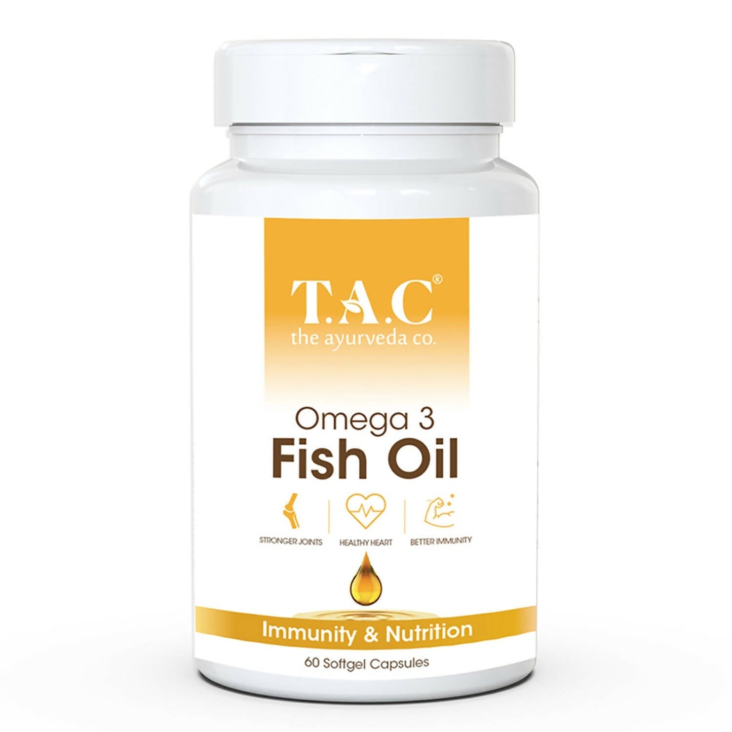 TAC - The Ayurveda Co. Omega 3 Fish Oil Soft Gel Capsules