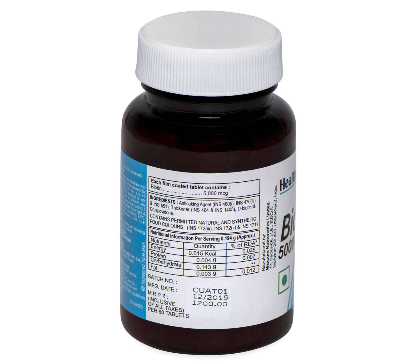 HealthAid Biotin 5000 mcg Tablets